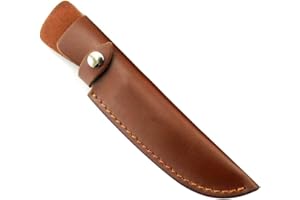 Aibote Fixed Blade Knife Sheath with Belt Loop Carrying Knives Leather Holder Hunting Holster Case Scabbard Pouch Bag Pocket 