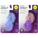 Philips Avent Soothie Pacifier, Pink/Purple and