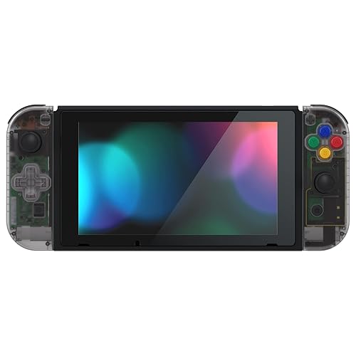 eXtremeRate Clear Black Joycon Handheld Controller Housing (D-Pad