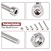 Hilitchi 210pcs M3 Stainless Steel Hex Socket Head Cap Screws Nuts Assortment Kit with Box (M3)