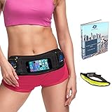 Running Belt – Touch Screen Compatible iPhone 7/7Plus 6/6 Plus & Samsung Galaxy & Android Smartphones – Free LED Armband & ebook Running Guide – The Only Phone Waistband of Its Kind