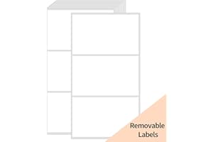 STARLIBOO Removable Colored Labels Stickers, 3X5 Inch Removable Large Label Stickers for Moving Boxes and Storage Bins- Waterproof- Tear Resistant (White)