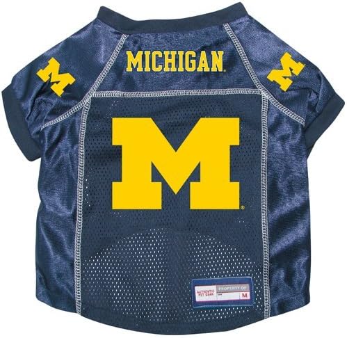 Michigan Wolverines Premium Alternate NCAA Pet Dog Jersey w/ Name Tag MEDIUM