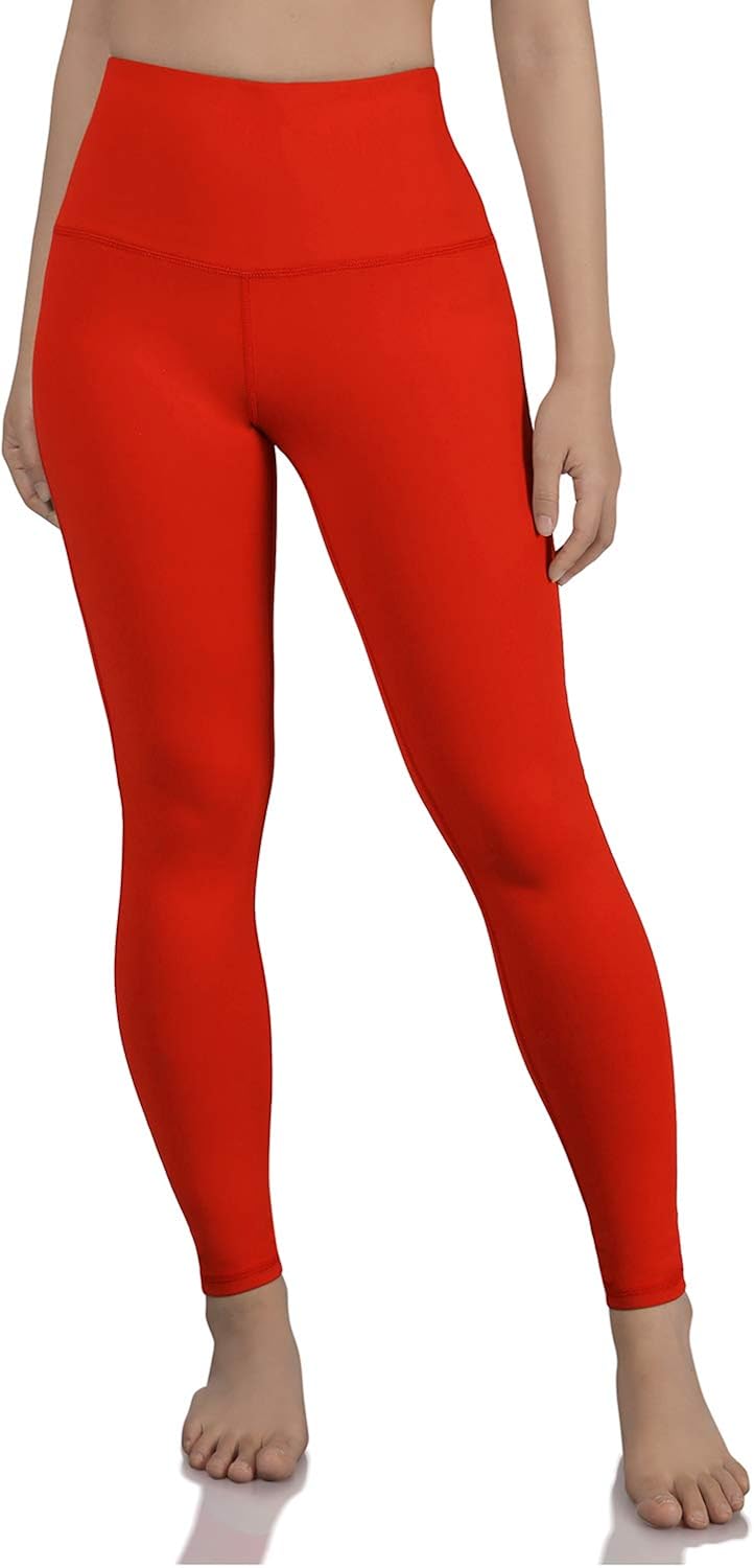 ODODOS Women's High Waist Yoga Leggings, Tummy Control Workout Running Compression Yoga Leggings with Inner Pocket: Clothing