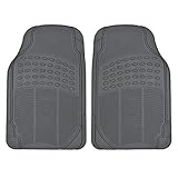 All Weather Tough Rubber Floor Mats in Gray - 2pc Front Set