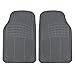 All Weather Tough Rubber Floor Mats in Gray - 2pc Front Set