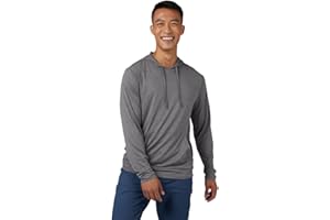 32 Degrees Men's Cool Classic Long Sleeve Hooded T-Shirt | Anti-Odor | 4-Way Stretch | Moisture Wicking