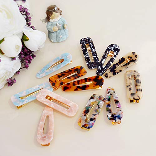 image for Onlyesh Acrylic Resin Hair Clips for Women 12pcs Hair Pins for Girls H
