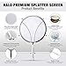 HALO 13'' Premium Splatter Screen for Frying Pan w/Super-Fine Mesh, Folding & Locking Handle - Brushed Stainless Steel Splatter Guard