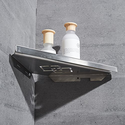 OWOFAN 3 Tier Bathroom Shower Corner Shelf Rack Shower Caddie Triangle Wall Shelves Stainless Steel Brush Nickel WF-18062-3 - Thumbnail 3