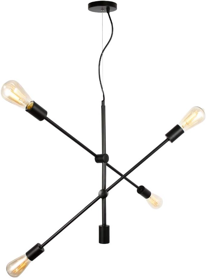 Lampundit Sputnik Chandelier Lighting 4 Light Displays Changeable Chandelier Mid Century Pendant Lighting Modern Industrial Lighting Fixture for Dining Room Kitchen Living Room