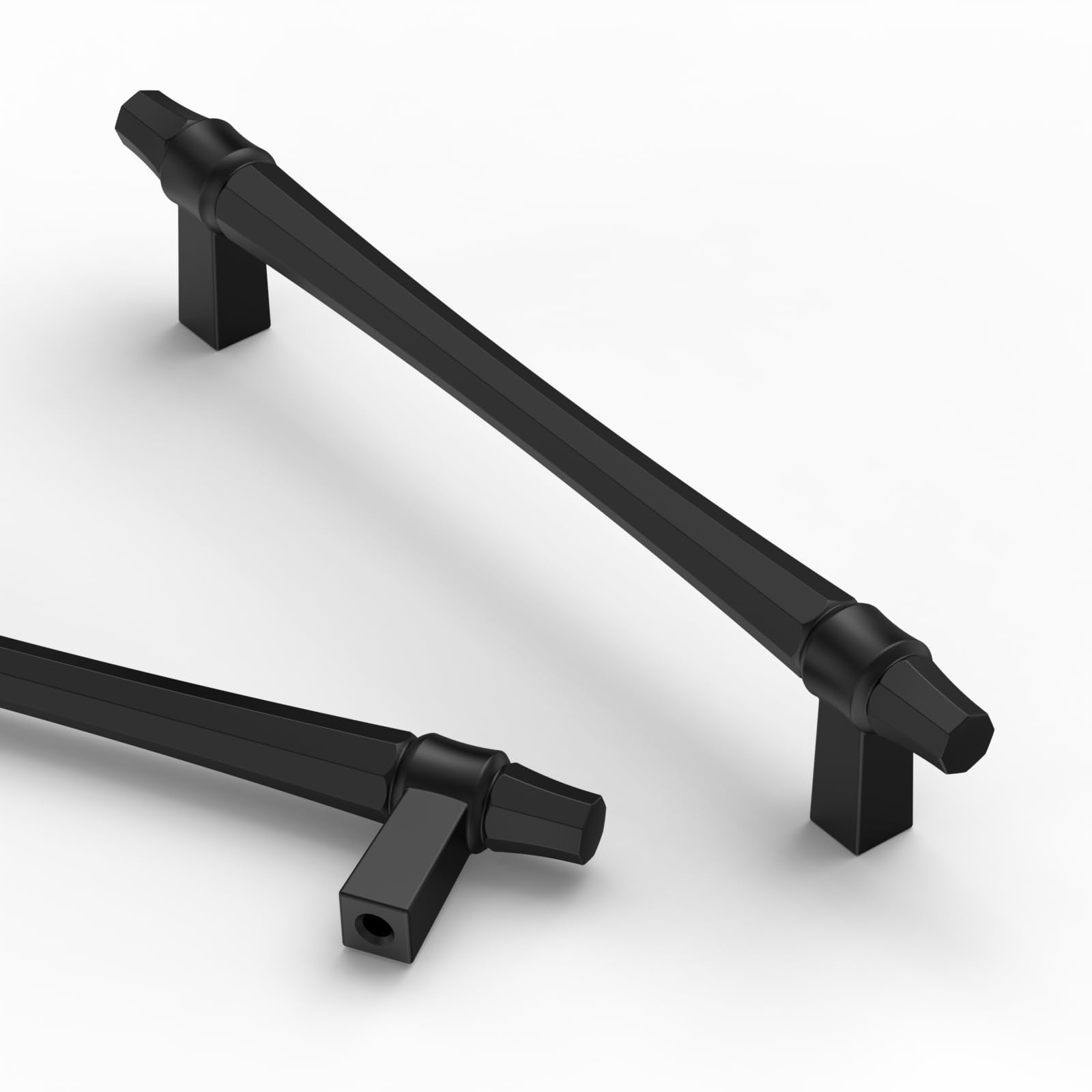 Photo 1 of Asidrama 10 Pack 5 Inch(128mm) Matte Black Kitchen Cabinet Handles, Cabinet Pulls Kitchen Cabinet Hardware for Cupboard Drawer Pulls