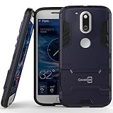 Moto G4 Case, Moto G4 Plus Case, Moto G (4th Gen.) case CoverON [Shadow Armor Series] Hard Slim Hybrid Kickstand Phone Cover for Motorola Moto G4 Plus Moto G4 Moto G (4th Gen.)- Navy Grey