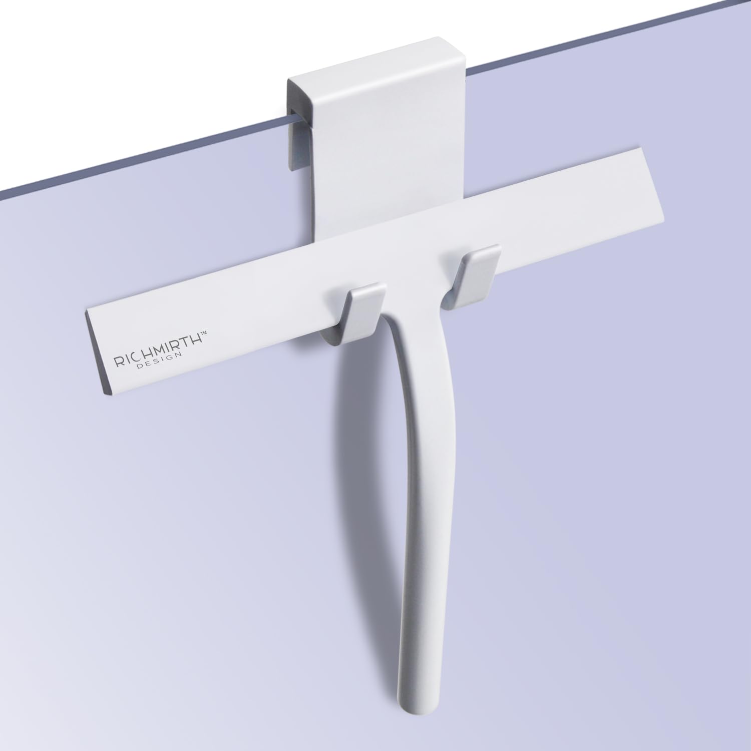Shower Squeegee Set, 23 cm, Silicone Shower Wiper, Window Squeegee, Bathroom Wiper, Glass Squeegee Sho (White, 28CM)