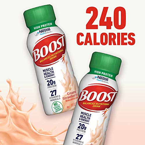 BOOST High Protein Balanced Nutritional Drink, Creamy Strawberry, 8