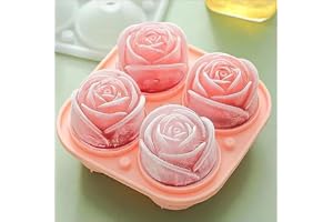 1pc Rose Ice Cube Mold,Rose Gift Ice Ball Maker Mold | Silicone Ice Cube Tray,Whiskey Ice Cubes Mold,Bourbon Ice Cube Molds Slow Melting Ice for Whiskey,Cocktails&Old Fashioned
