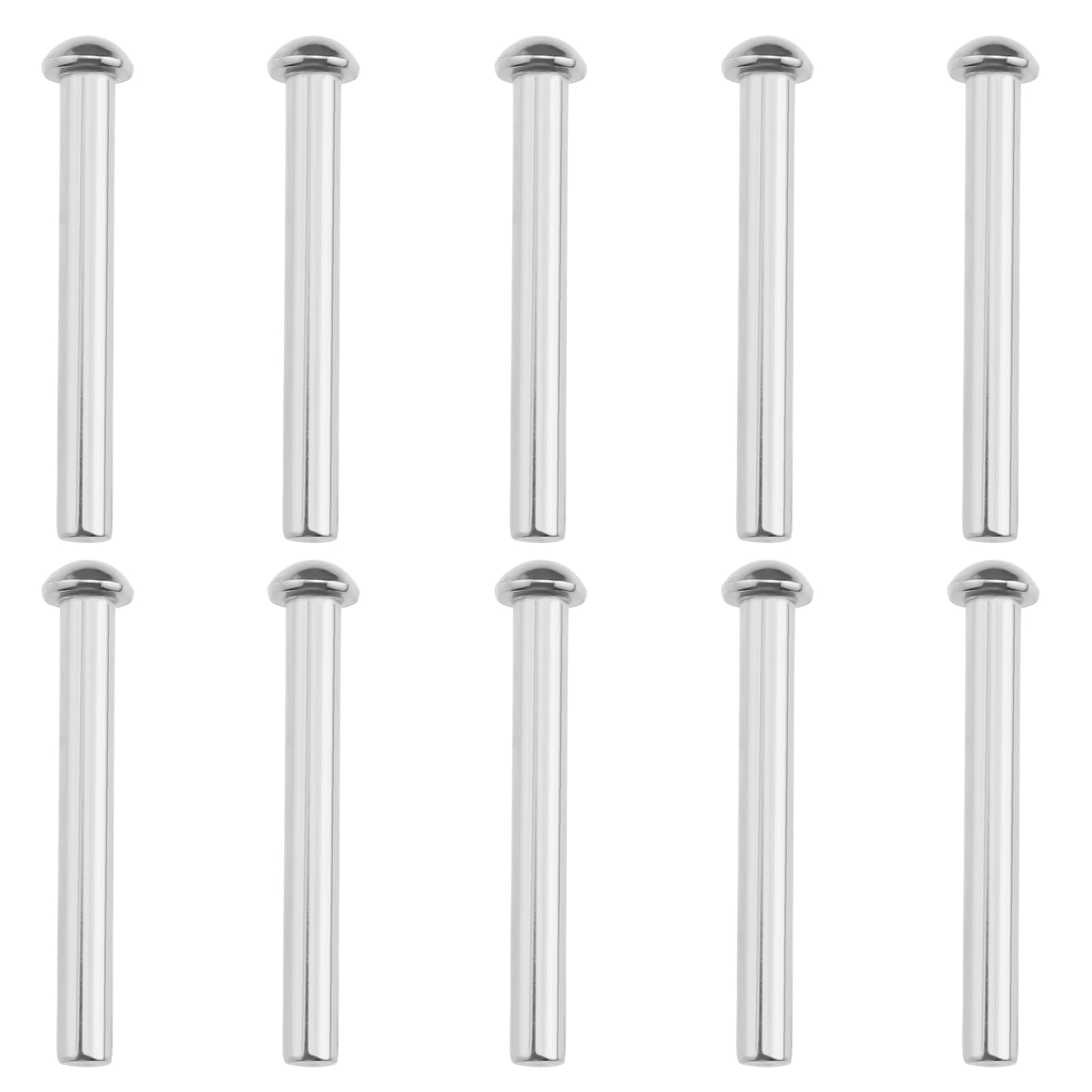 Be In Your Mind 10Pcs Shovel Rivets 304 Stainless Steel Countersunk Fasteners Solid Round Head Rivets Accessories for Repairing Shovels Forks Rakes Silver