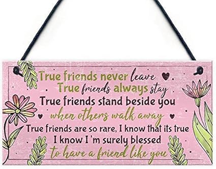 Cheyan Plaque En Bois A Suspendre Avec Citation Best Friend Pour Anniversaire Noel Cadeau De Remerciement Decoration D Interieur 25 4 X 12 7 Cm Amazon Fr Cuisine Maison