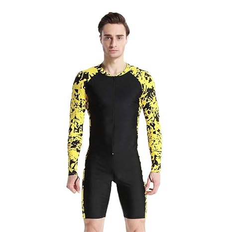 LOPILY Herren Wakeboarding Surfbekleidung Wetsuit Drucken Sonnenschutz Schnorcheln Surfen Schnorchelanzug Neoprenanzug Schwim