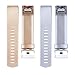 Tobfit Sport Bands Compatible for Fitbit Charge 2 Classic Edition, 4 Pack, Champagne Gold, Silver, Black, Gray, Small