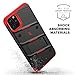ZIZO Bolt Series iPhone 11 Pro Max Case - Heavy-Duty Military-Grade Drop Protection w/Kickstand Included Belt Clip Holster Tempered Glass Lanyard - Black/Red