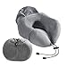 Kingta U Shape Portable Memory Foam Travel Pillow Best for Camping,Studying,Traveling and Working (Grey)