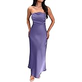 Memoriesea Women's Sexy Strapless Tube Bodycon Backless Wedding Guest Party Maxi Dress