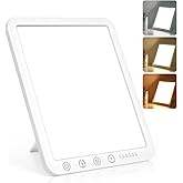 DIKAKO Light Therapy Lamp, 15000 Lx Sun Lamp,3 Color Temperature, 5 Levels of Adjustable Brightness and Timer Function Light Lamp, Touch Control, Rotatable Stand, Memory Function, Home/Office Use