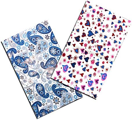 6" x 9" Designer Series -FLAT Poly Mailers, Self Sealing Envelopes (400, Blue Paisley&amp;Hearts)