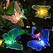 Ucharge Solar Power String Lights 12 LED Animal Design Multi-Color Fiber Optic Butterfly Decorative Lights for Home, Patio, Garden, Tree and Outdoor Decoration