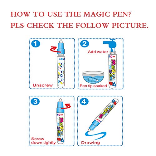 image for Toyly Water Doodle Drawing Mat with Carry Bag and Aqua Magic Coloring 