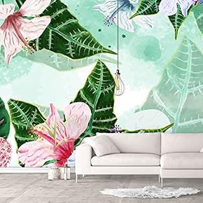 Wall Murals for Bedroom Green Plants Animals Removable Wallpaper Peel and Stick Wall Stickers - 66x96 inches