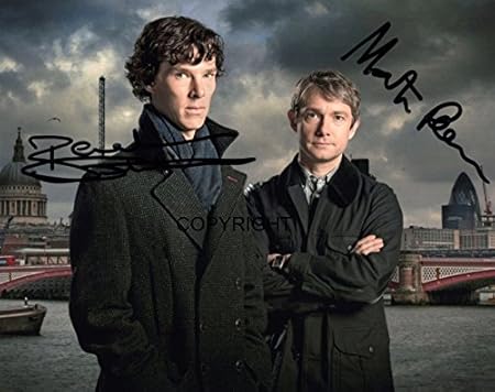 Fotodruck mit Autogramm von Benedict Cumberbatch Sherlock, gedruckte Autogrammkarte, signiertes Autogramm, limitierte Edition