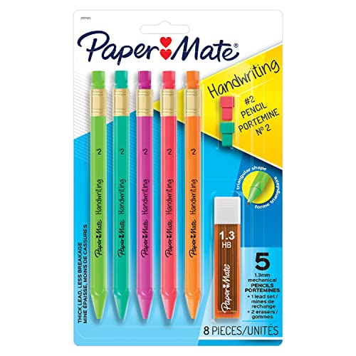 Paper Mate Handwriting Triangular Mechanical Pencil Set with Lead