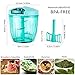 Cambom Manual Food Chopper Vegetable Cutter, Hand String Vegetable Chopper Onions Cutter for Vegetable Fruits Nuts BPA Free Food Safe Material, 900ml Blue