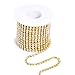 Blinginbox Rhinestones Chain 10 Yards SS16/4mm Crystal Glass Sew On Rhinestones Cup Chain with Gold Bottom Sew On Trim (ss16-4mm, Crystal-Gold Bottom)