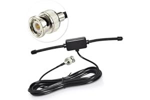 TREADALT-TEC VHF UHF Car Truck Police Scanner Adhesive Mount Antenna Vehicle Ham Radio Amateur Radio Mobile Scanner BNC Male Dipole Antenna Compatible with Uniden Bearcat Whistler Radio Shack Radio Scanner