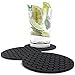 Glogex Black Silicone Drink Coaster Set of 8, Prevents Furniture and Tabletop Damages, Absorbs Spills and Condensation