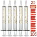 Bongner 2ml/cc Glass Syringe Needleless Reusable Corrosion Resistant Acid And Alkaline 10Pcs