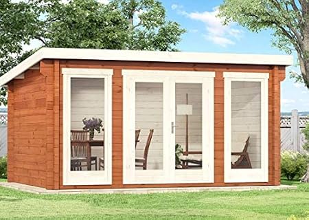 300 X 250 Cm 40 Mm Wandstarke Carlsson Gartenhaus Summertime 40 Mit Grosser Falttur