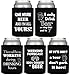 Funny Saying Beer Can Cooler 5 Pack Premium Polyurethane with 5 Unique Quotes (Set 3)