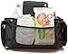 Original ONETWOBE Stroller Organizer – Universal fit, Insulated Cup Holders, Detachable Pockets, Shoulder Strap. Large Storage Space for Diapers, Toys, Sippy Cups and More.