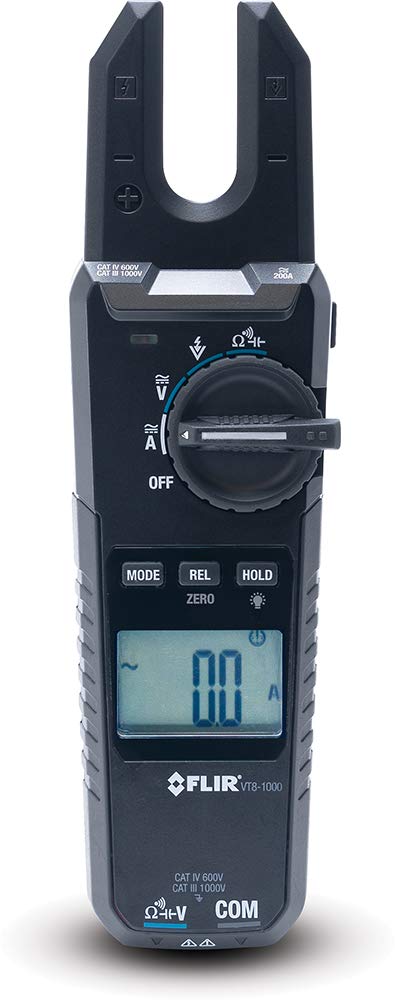 FLIR VT8-1000 - Voltage, Continuity and Current Tester - 1000V/200A with Open Jaw, Black