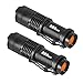 LED Flashlight, AMASKY 2X Cree Mini LED Flashlights Torch,7W Adjustable Focus,Super Bright 500 Lumen,Skid-proof & Splashproof Design (7w Flashlight)