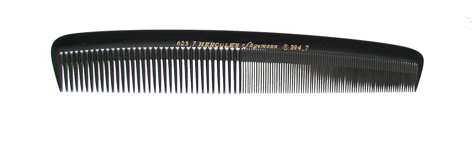 Hercules Sägemann Large Gents Comb | Ebonite - Made in Germany