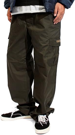 Amazon カーゴパンツ メンズ 大きいサイズ ウエストゴム ミリタリー ワーク イージーパンツ 5l カーキ メンズ 通販