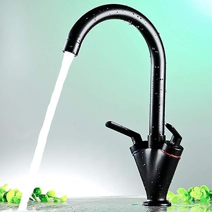 Amazon Com Trnmc Double Handle Kitchen Faucet Double Lever