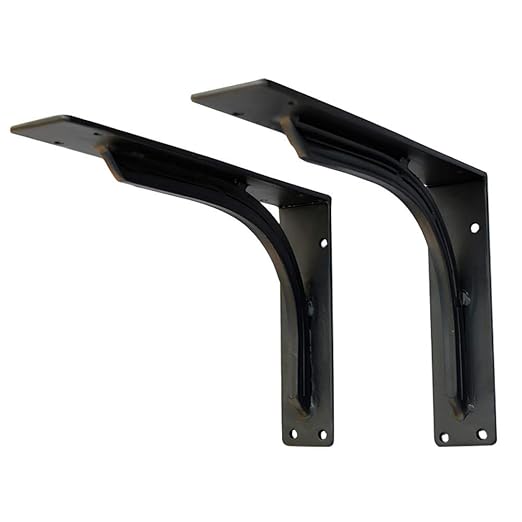 Beook 2 Pcs Shelf Brackets Wall Mounted Floating Shelf Heavy Duty