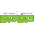 128GB TF Card 2 Packs, SYMYNELEC High Speed Full HD Memory Card Class 10 TF Card Storage Card for Computer/Camera/Phone/Dash Cam/Tablet/PC
