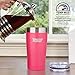 Healthy Human Stainless Steel Tumbler with Straw & Lid | Splash Proof Insulated Travel Cup | Eco-Friendly Coffee Tumblers | Water Cups with Straws Cleaner and Splash Proof Lids (20oz, Hawaiian Pink)